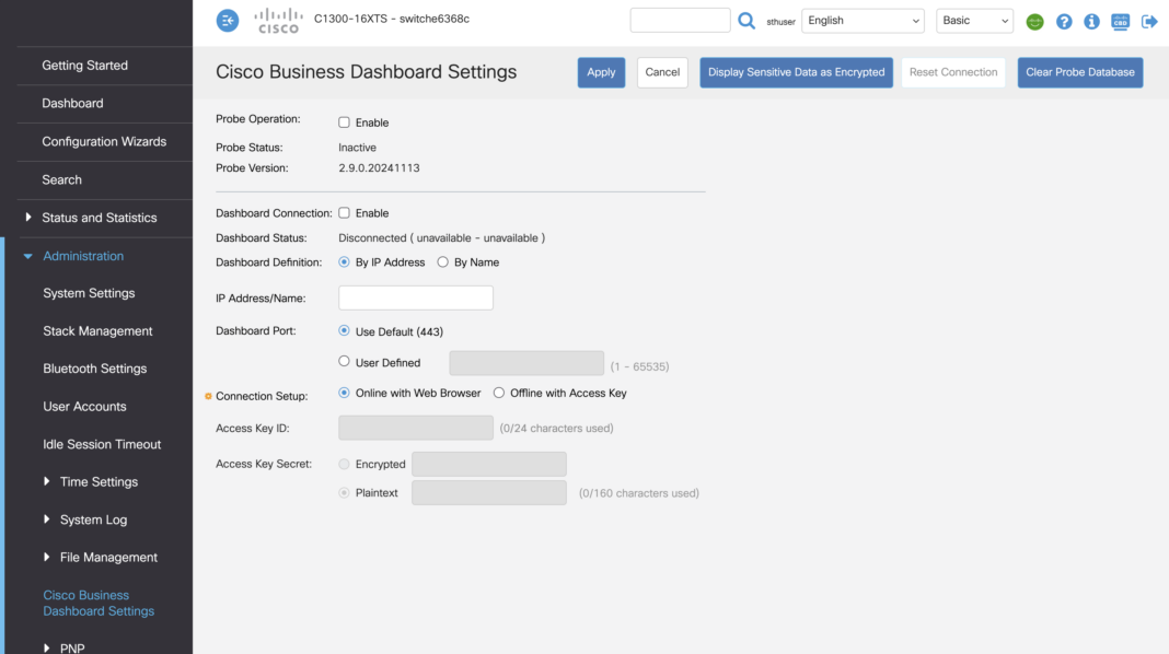پشتیبانی از Cisco Business Dashboard
