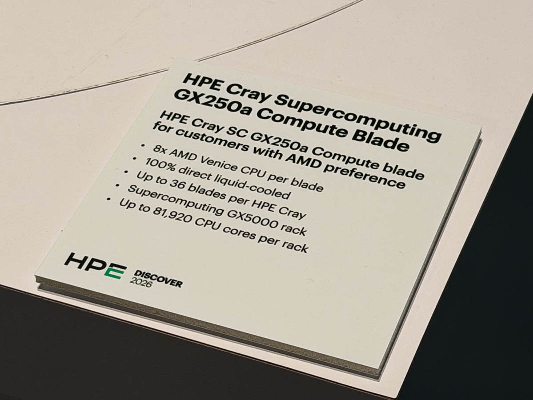 نمای کلی بلید پردازشی HPE Cray GX250a مجهز به پردازنده‌های AMD EPYC Venice