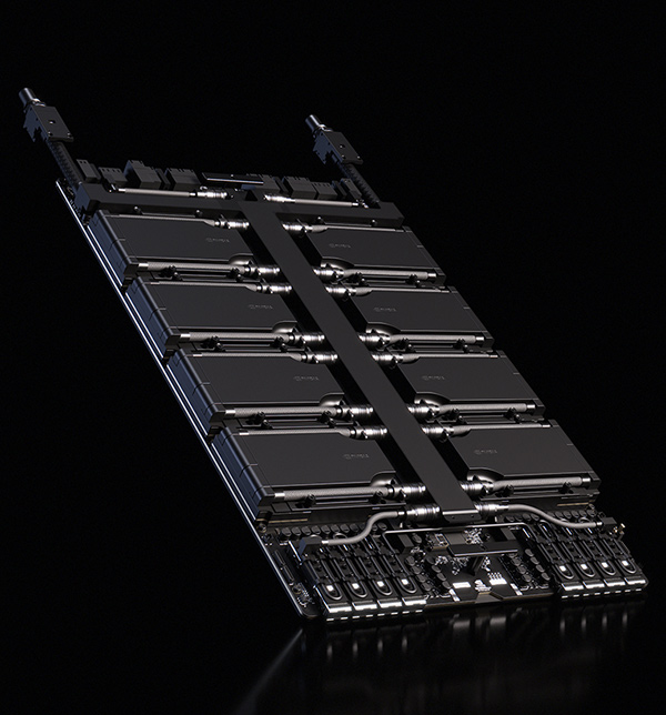 نمای نزدیک از برد گرافیکی NVIDIA Rubin 8-GPU NVL8